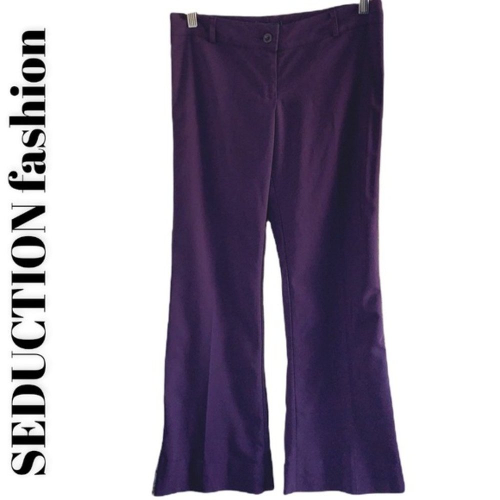 Seductions Fashion purple wild/flare leg women’s pants size M